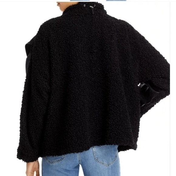 NWT Blank NYC Fresh Air Vegan Leather Sherpa Trucker Jacket Size Large - Picture 4 of 7